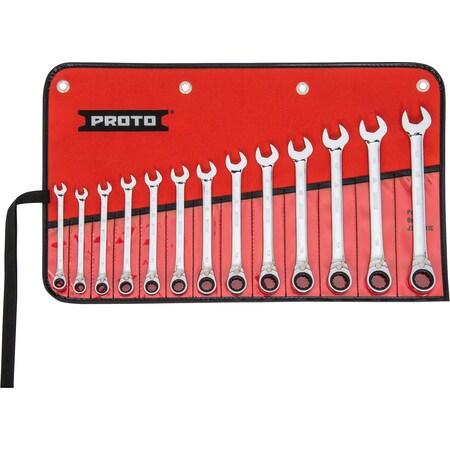 Stanley Proto scvmt-13S Full Polish 12 Pt Reverse Ratchet Wrench 13-Pc Set JSCVMT-13S